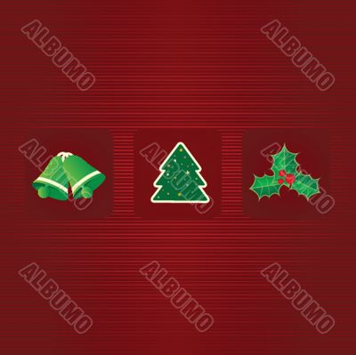 Christmas card with holiday elements.