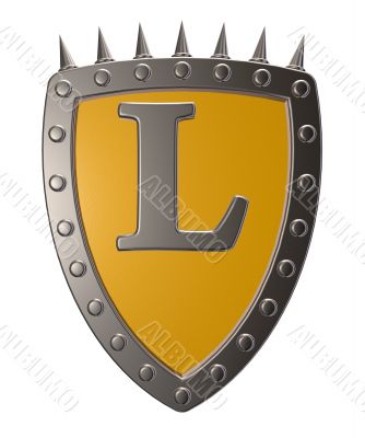 shield with letter l