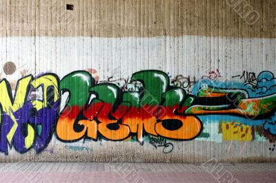Graffiti under the bridge