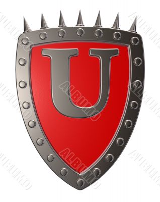 shield with letter u