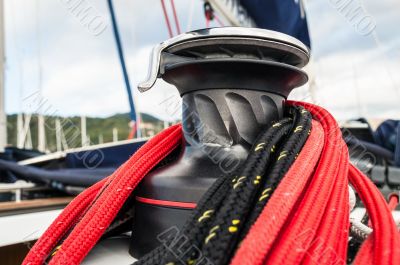 winch in sailboat