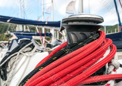 winch in sailboat