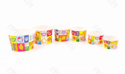 Colorufl design Ice cream paper cups