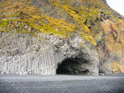 Basalt cave or cavern