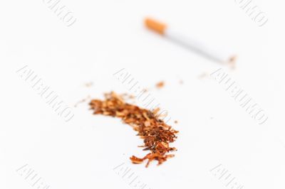 Tobacco spilled