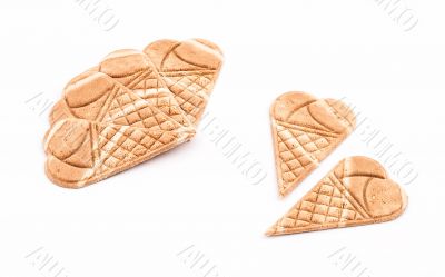 Wafer ice cream cone decoration