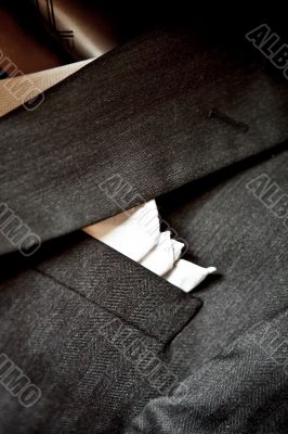 Black Tuxedo with white handkerchief