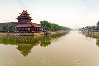 Moat outside foridden city in Beijing