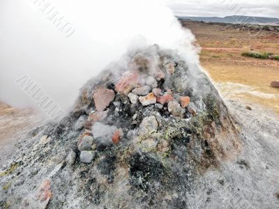 Iceland geothermal fumarole