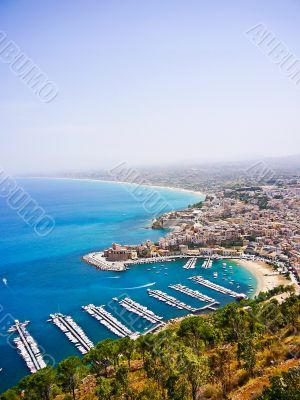 Italian sea side in Sicily