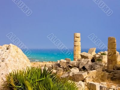 Italian Roman ruins by the sea