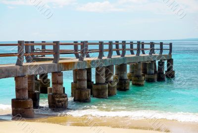 Tropical pier on island