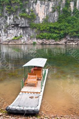 Bamboo raft in Li River