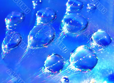 Drops of water on the compact disk