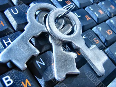 Black keyboard with keys 