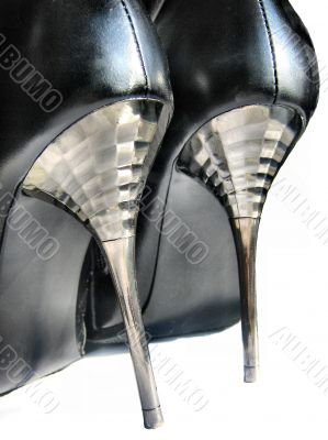 High heels on a white background