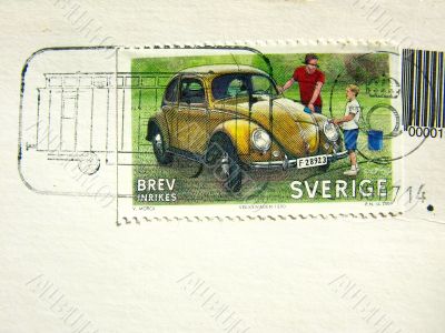 Old swedish stamp
