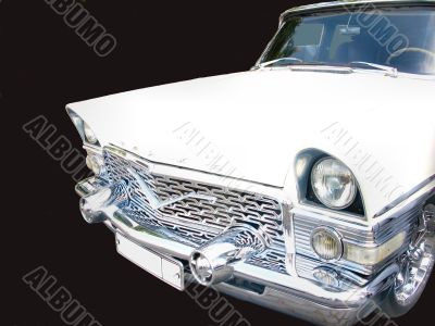 White retro car