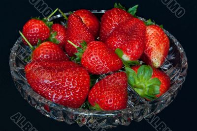 Strawberries in crystal.