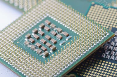 Computer processor close up 
