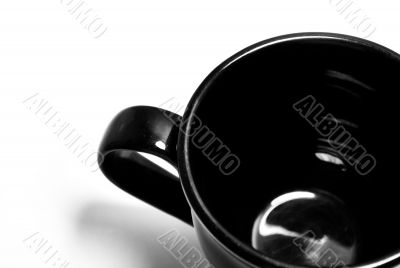 Empty black mug