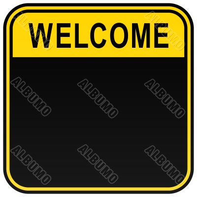 Inscription "Welcome"