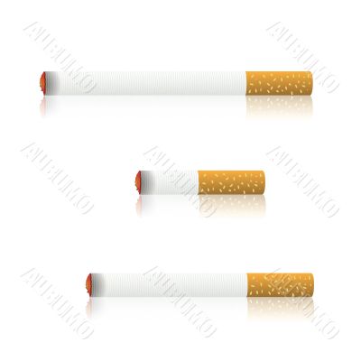 burning cigarettes