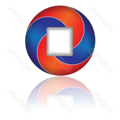 red and blue icon