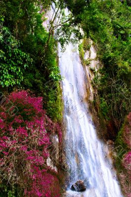 Waterfall in Tomok village.