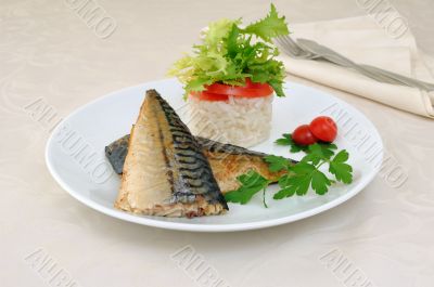 Baked mackerel