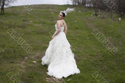 girl in a wedding dress