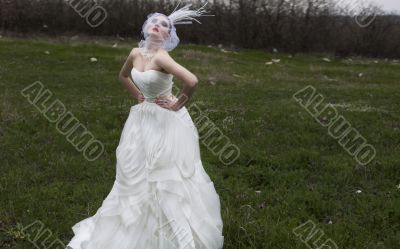 girl in a wedding dress