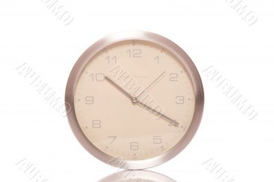 Silver wall clock