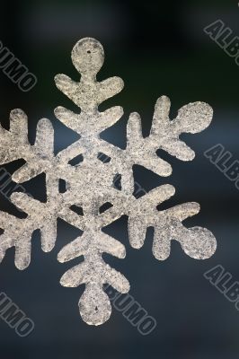 Christmas snowflake decoration on black background 
