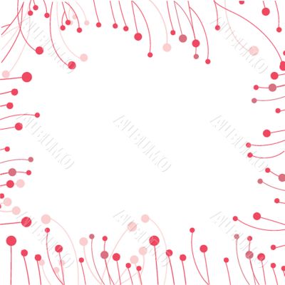 Vintage card with hand drawn flowers