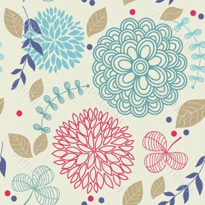 Floral seamless beautiful pattern