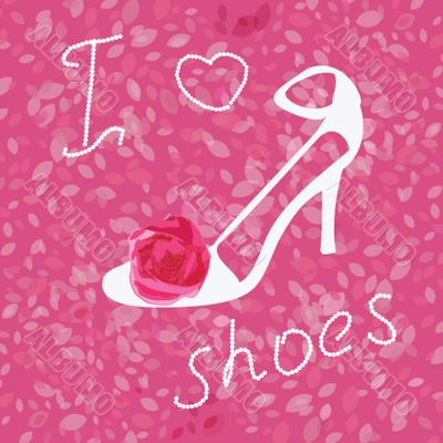 Vector illustration of pump shoe silhouette