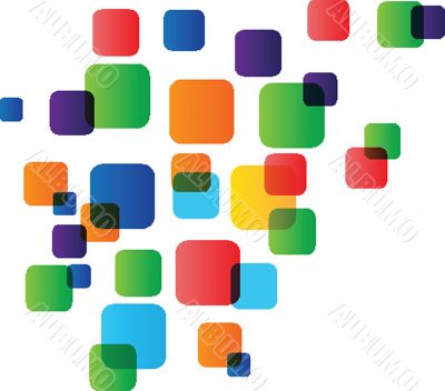 Abstract background with circles and squares