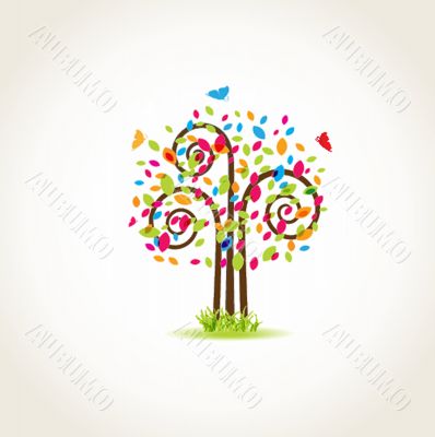 Illustration of beautiful spring background