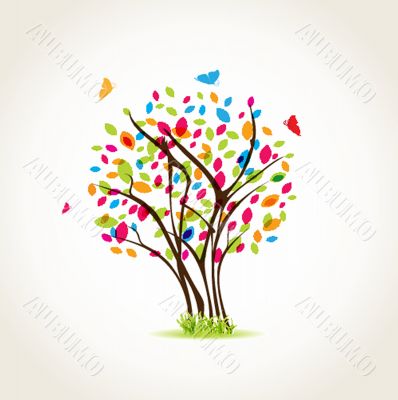Illustration of beautiful spring background
