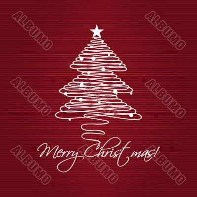 Christmas card with holiday elements.