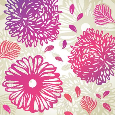 Floral pattern in autumn colors