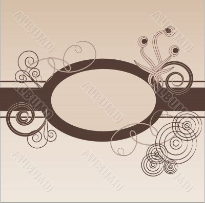 Bright greetings card with flowers and buttons