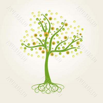 Illustration of beautiful spring background