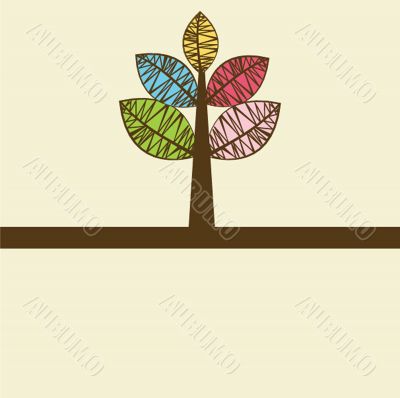 Illustration of beautiful spring background