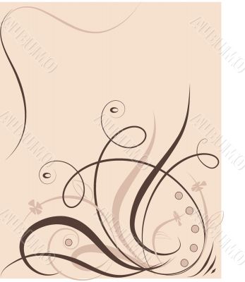 Bright greetings card with flowers and buttons