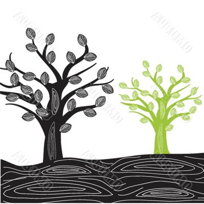 Illustration of beautiful spring background