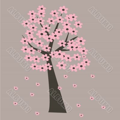 Illustration of beautiful spring background