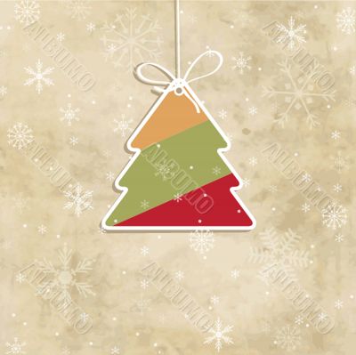 Christmas card with holiday elements.