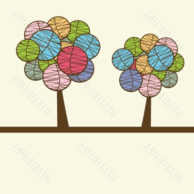 Illustration of beautiful spring background